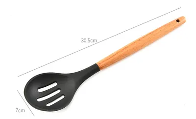 9-piece set of wooden handle kitchenware