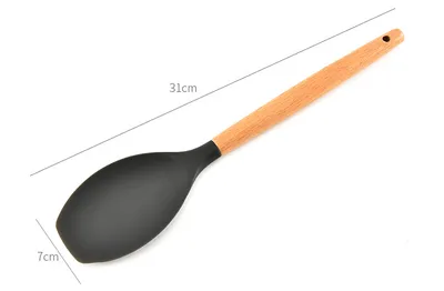 9-piece set of wooden handle kitchenware