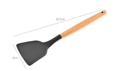 9-piece set of wooden handle kitchenware