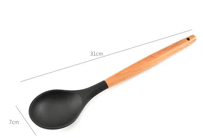 9-piece set of wooden handle kitchenware