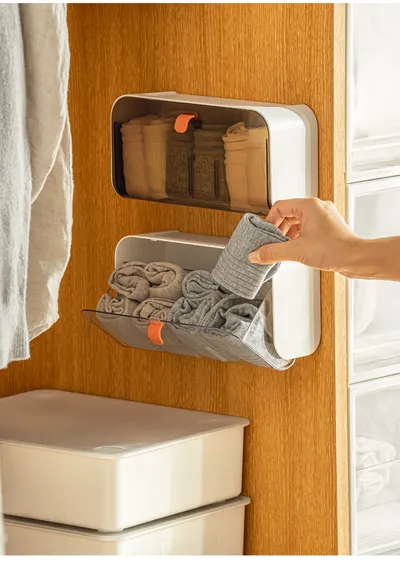 Wall Hanging Grid Storage Box Home Toilet Supplies Household Household Small Supplies Appliances