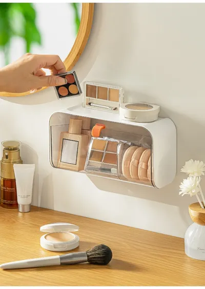 Wall Hanging Grid Storage Box Home Toilet Supplies Household Household Small Supplies Appliances