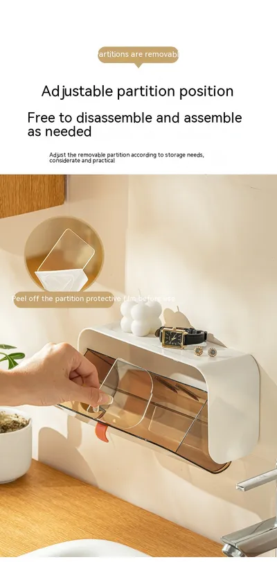 Wall Hanging Grid Storage Box Home Toilet Supplies Household Household Small Supplies Appliances