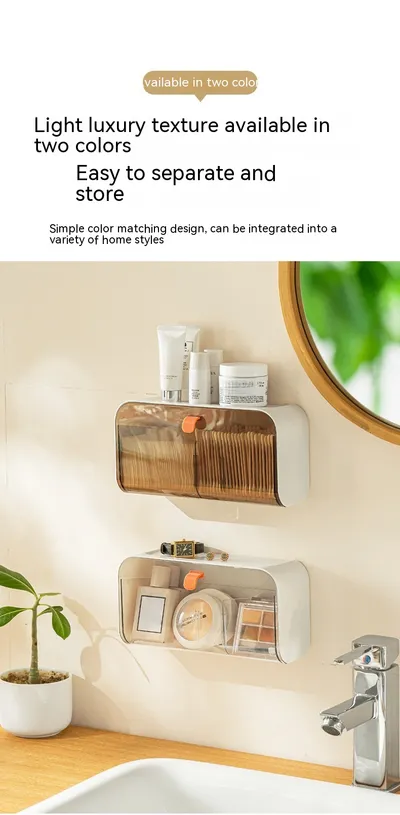 Wall Hanging Grid Storage Box Home Toilet Supplies Household Household Small Supplies Appliances
