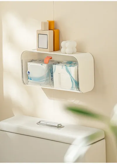 Wall Hanging Grid Storage Box Home Toilet Supplies Household Household Small Supplies Appliances