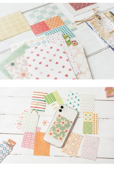 Retro Collage Material Paper Sweet Light Note Paper