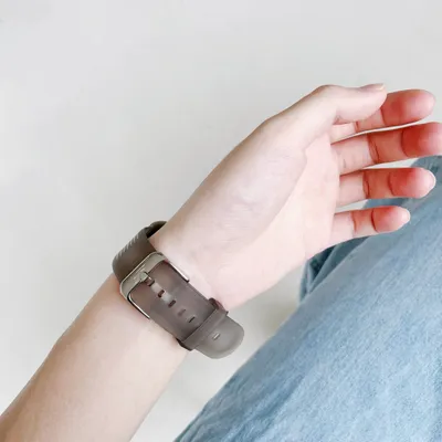 Simple Solid Color Transparent Frosted Silicone Strap