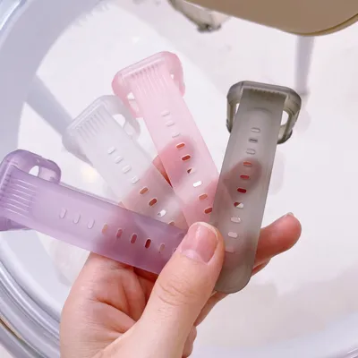 Simple Solid Color Transparent Frosted Silicone Strap
