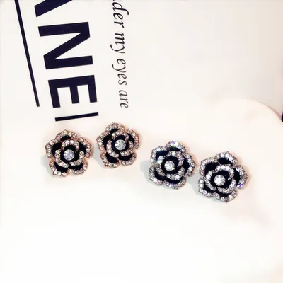 Rose Temperament Stud Earrings For Women