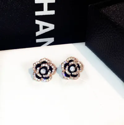 Rose Temperament Stud Earrings For Women