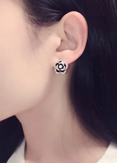 Rose Temperament Stud Earrings For Women