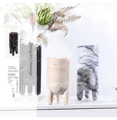 Marble Hydroponic Green Plant Soft Home Decoration Decorative Vase