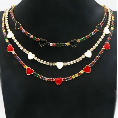 European And American Popular Zircon Necklace For Women Ins