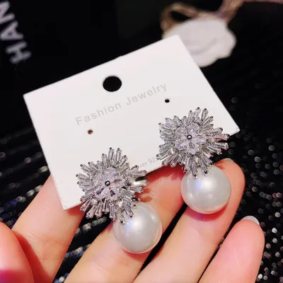 Flower Temperament Stud Earrings For Women