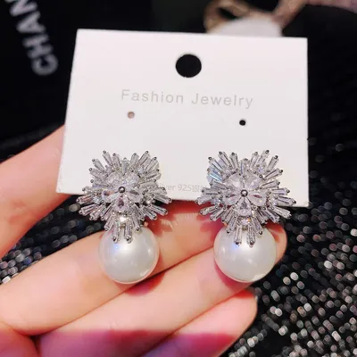 Flower Temperament Stud Earrings For Women