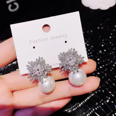Flower Temperament Stud Earrings For Women