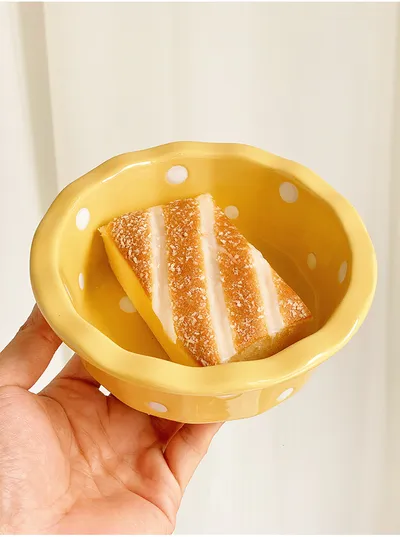 Korean Cute Polka Dot Lace Bowl