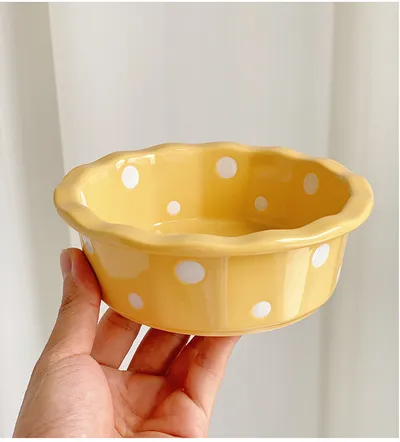 Korean Cute Polka Dot Lace Bowl