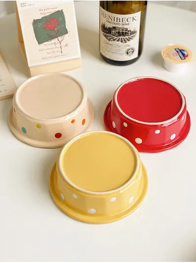 Korean Cute Polka Dot Lace Bowl