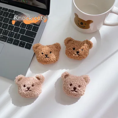 Ins Cute Cartoon Plush Bear Children's Name Plate Pendant