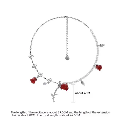 Red Rose Bow Earrings For Women