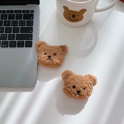 Ins Cute Cartoon Plush Bear Children's Name Plate Pendant
