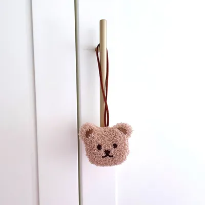 Ins Cute Cartoon Plush Bear Children's Name Plate Pendant