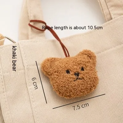 Ins Cute Cartoon Plush Bear Children's Name Plate Pendant