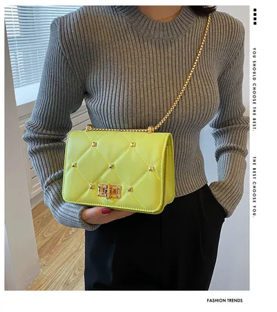 Summer Rivet Fashion Popular Chain Crossbody Shoulder Bag
