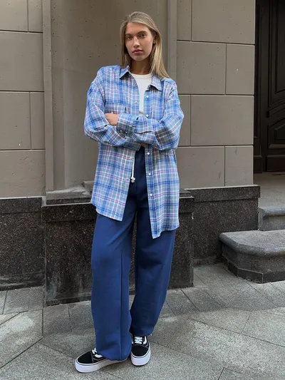 Fashion Personality Plaid Shirt For Women