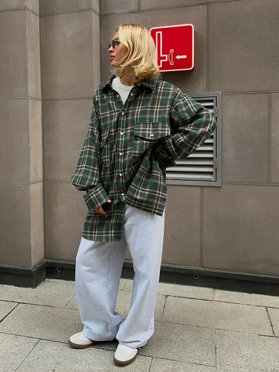 Fashion Personality Plaid Shirt For Women
