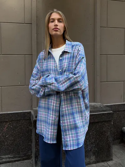 Fashion Personality Plaid Shirt For Women