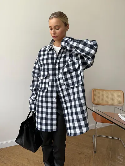 Fashion Personality Plaid Shirt For Women