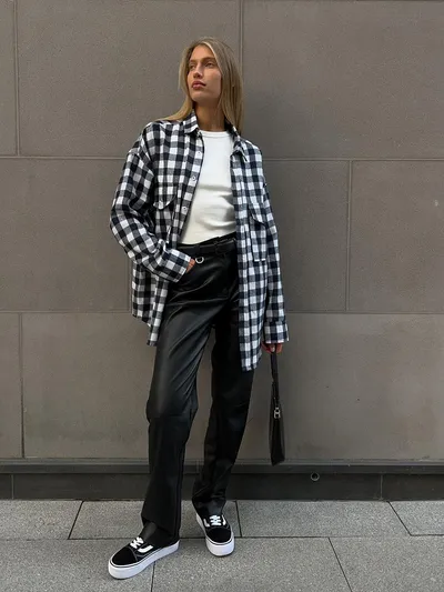 Fashion Personality Plaid Shirt For Women