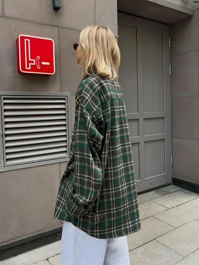 Fashion Personality Plaid Shirt For Women