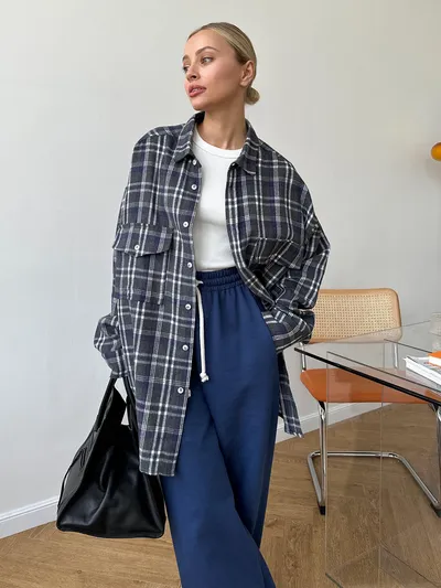 Fashion Personality Plaid Shirt For Women