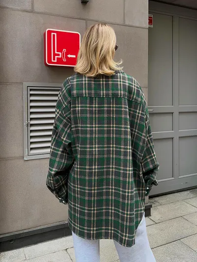 Fashion Personality Plaid Shirt For Women