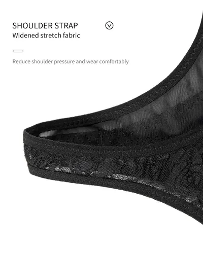 Lace Wireless Body Shaping Underwear Front Row Buttons Bra