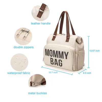 Large Capacity Multifunctional Crossbody Insulated Mummy Bag Backpack
