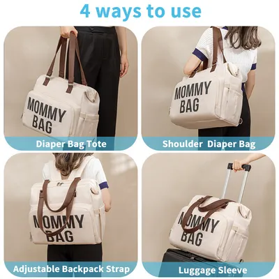 Large Capacity Multifunctional Crossbody Insulated Mummy Bag Backpack