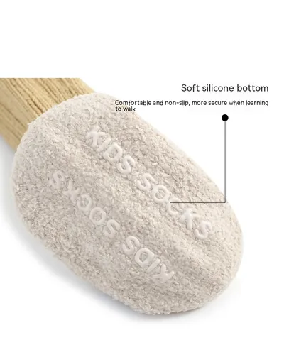 Autumn And Winter Baby Combed Cotton Thickened Fleece Lined Socks