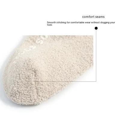 Autumn And Winter Baby Combed Cotton Thickened Fleece Lined Socks