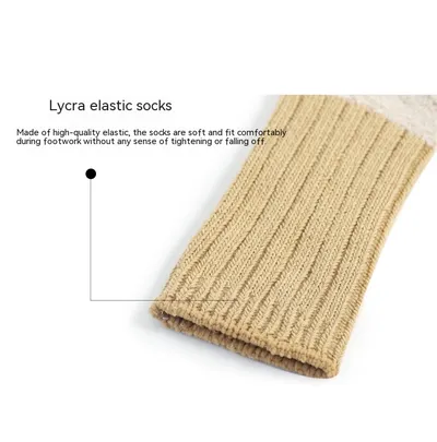 Autumn And Winter Baby Combed Cotton Thickened Fleece Lined Socks