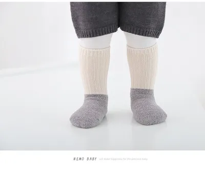 Autumn And Winter Baby Combed Cotton Thickened Fleece Lined Socks