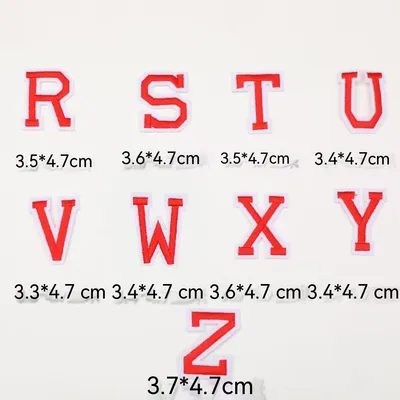 English Letters Embroidered Fabric Shoes Hats Luggage Accessories