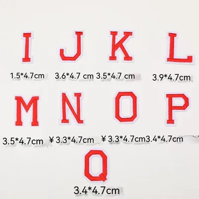 English Letters Embroidered Fabric Shoes Hats Luggage Accessories