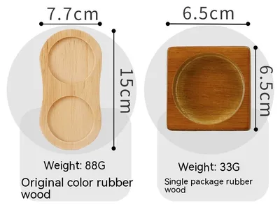 Solid Wood Pepper Mill Base Locust Manganese Rubber Wood Double Hole Tray