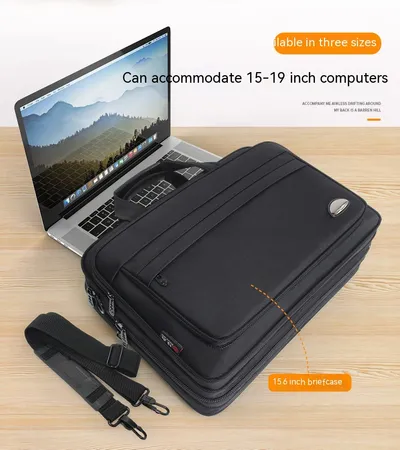 Large Capacity Briefcase Men's Business Canvas Portable