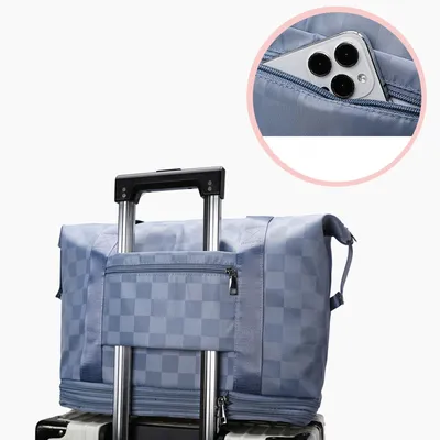 Large Capacity Travel Bags Dry Wet Separation Expansion Double Layer Luggage Totes Women