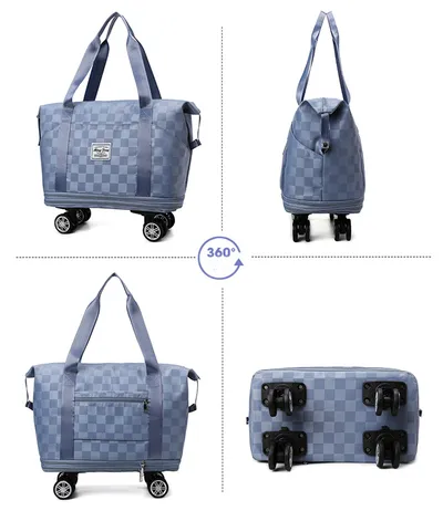 Large Capacity Travel Bags Dry Wet Separation Expansion Double Layer Luggage Totes Women